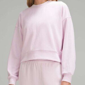 41. Lululemon Ribbed Softstreme Perfectly Oversized Cropped Crew Meadowsweet Pin